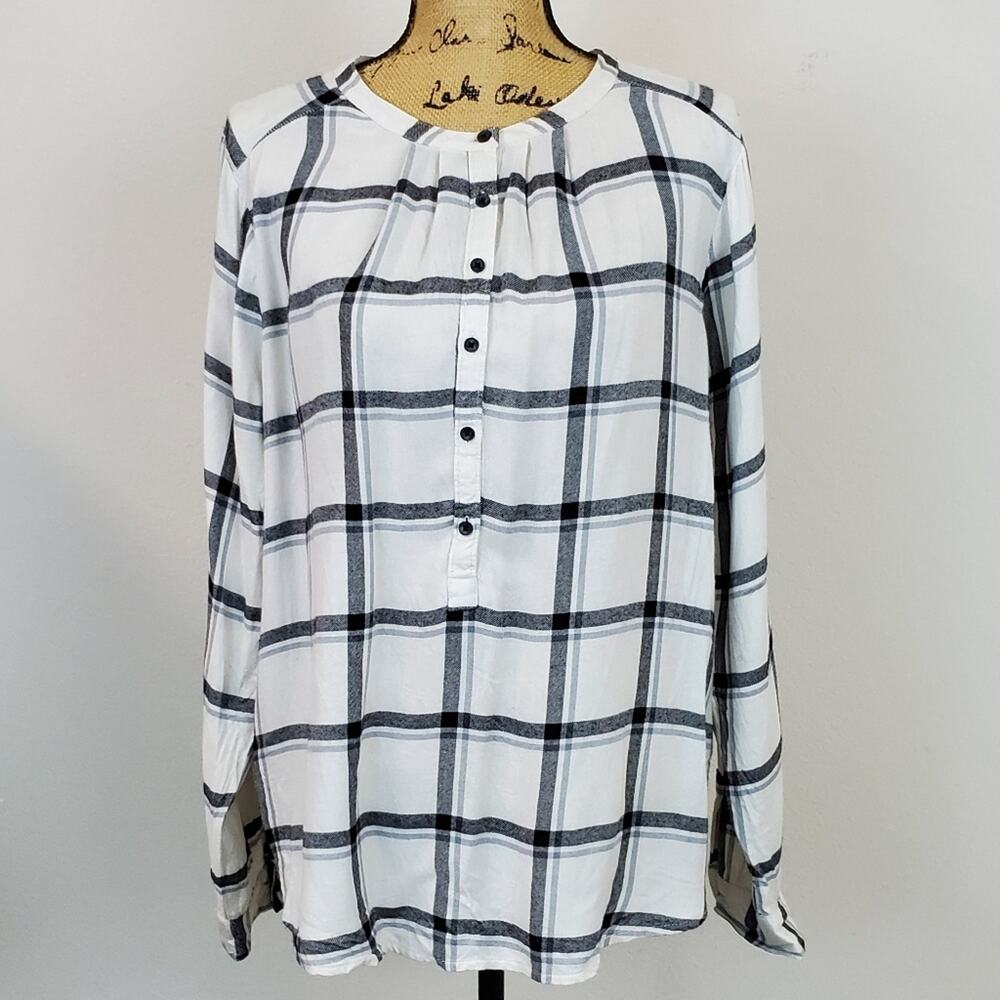 Lucky Brand Flannel Tunic sz XL